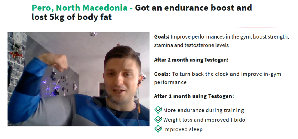 Pero, Testogen Testimonial